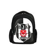 BEŞİKTAŞ BJK 1903 LOGO DESENLİ SUNİ DERİ OKUL ÇANTASI