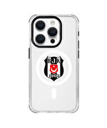 BEŞİKTAŞ MAGSAFE LOGO ŞEFFAF TELEFON KILIFI IP15 PRO