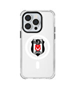 BEŞİKTAŞ MAGSAFE LOGO ŞEFFAF TELEFON KILIFI IP14 PRO