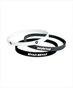 BEŞİKTAŞ SİYAH-BEYAZ İNCE JR BİLEKLİK