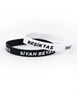 BEŞİKTAŞ ÇOCUK SİYAH BEYAZ ÇİFT BİLEKLİK
