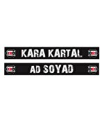 BEŞİKTAŞ İSME ÖZEL SATEN ATKI - KARA KARTAL