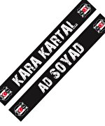 BEŞİKTAŞ İSME ÖZEL SATEN ATKI - KARA KARTAL
