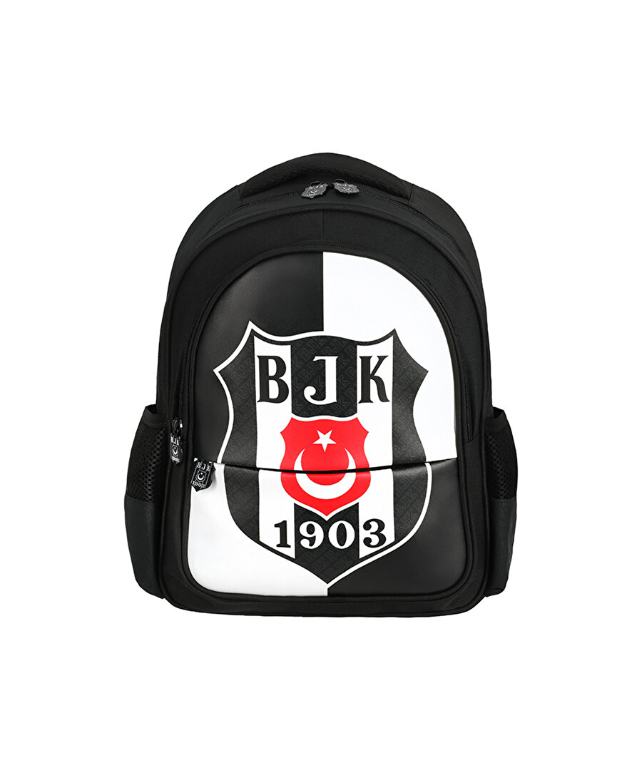 BEŞİKTAŞ BJK 1903 LOGO DESENLİ SUNİ DERİ OKUL ÇANTASI