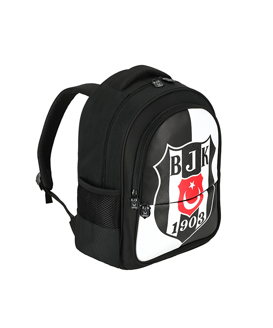BEŞİKTAŞ BJK 1903 LOGO DESENLİ SUNİ DERİ OKUL ÇANTASI