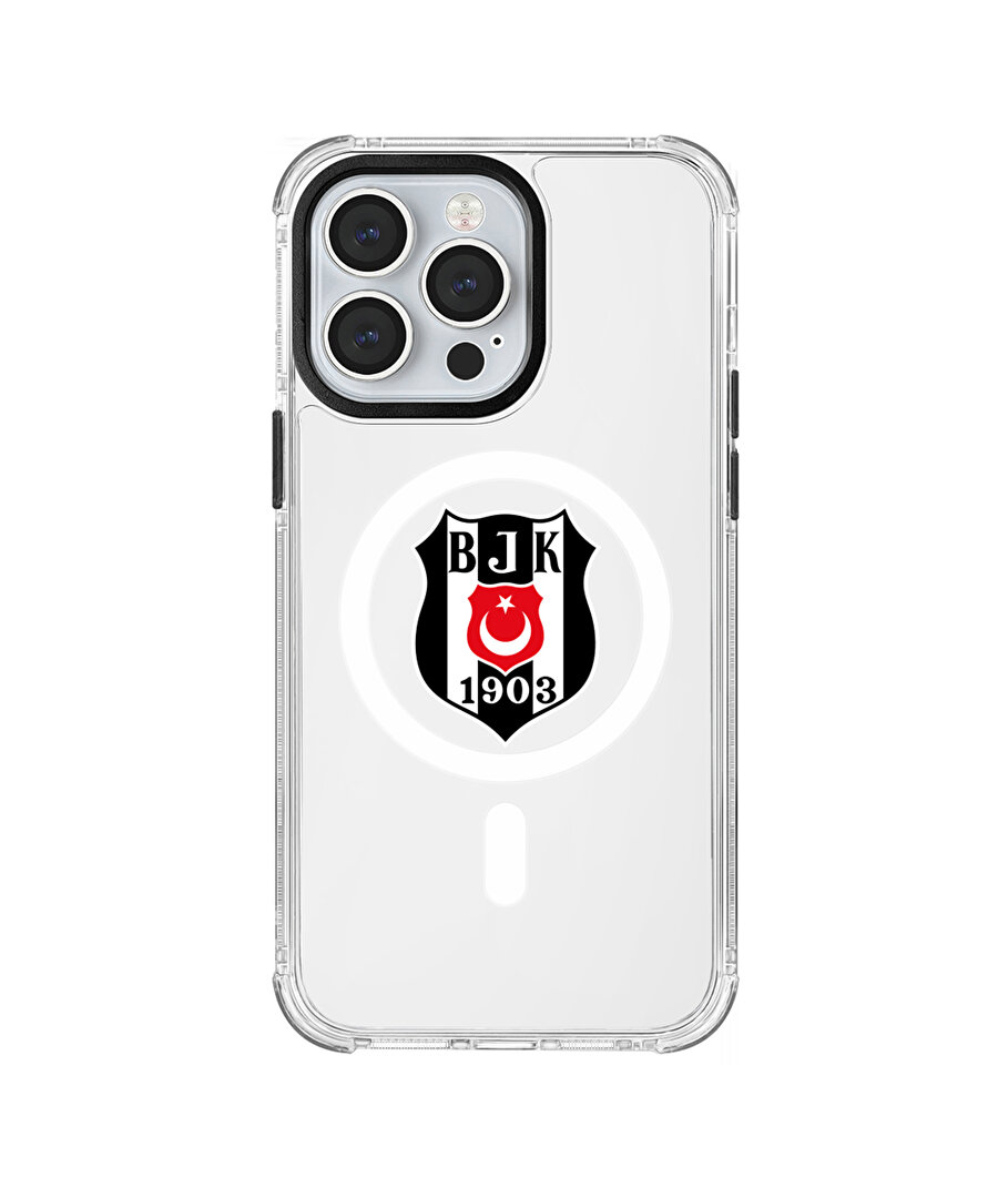 BEŞİKTAŞ MAGSAFE LOGO ŞEFFAF TELEFON KILIFI IP13 PRO