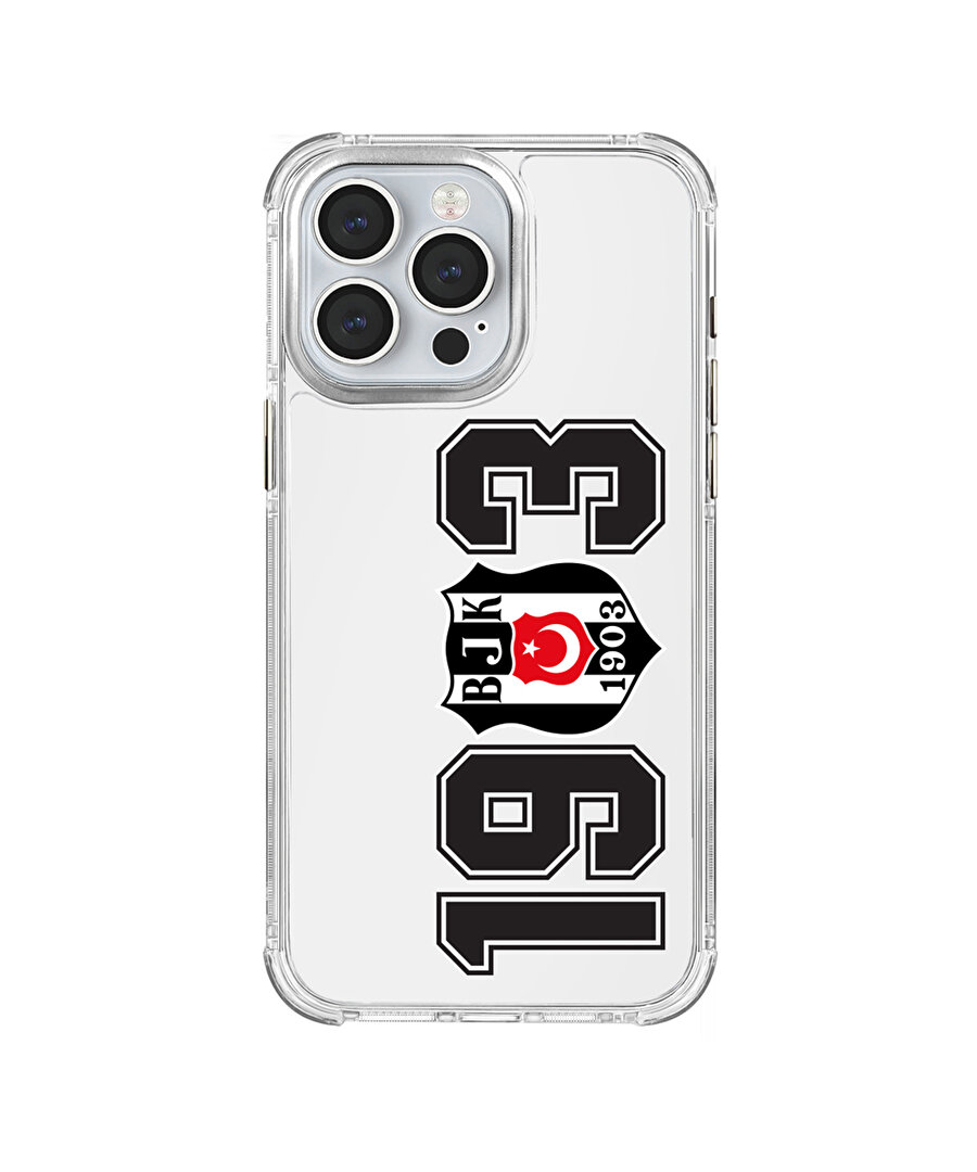 BEŞİKTAŞ 1903 ŞEFFAF TELEFON KILIFI IP15 PRO MAX