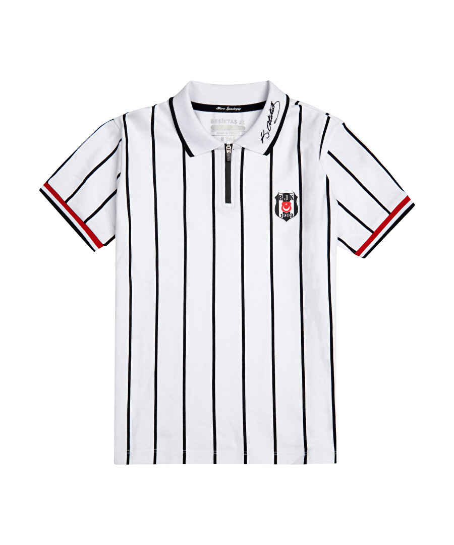 BEŞİKTAŞ ATATÜRK YARIM FERMUARLI POLO YAKA T-SHIRT JR 25-26