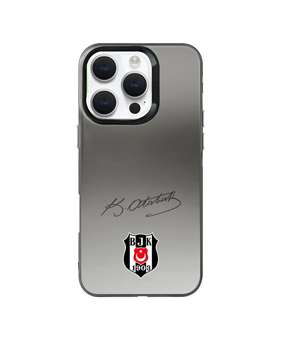 BEŞİKTAŞ ATA İMZA ARMA PREMIUM LOGO TELEFON KILIFI IP16 PRO MAX