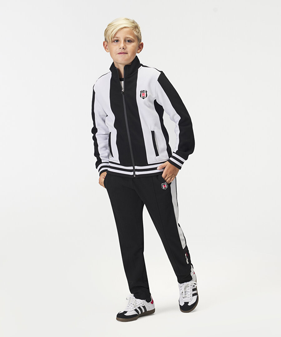 BEŞİKTAŞ JR ÇUBUKLU FERMUARLI SWEATSHIRT 6526273T3