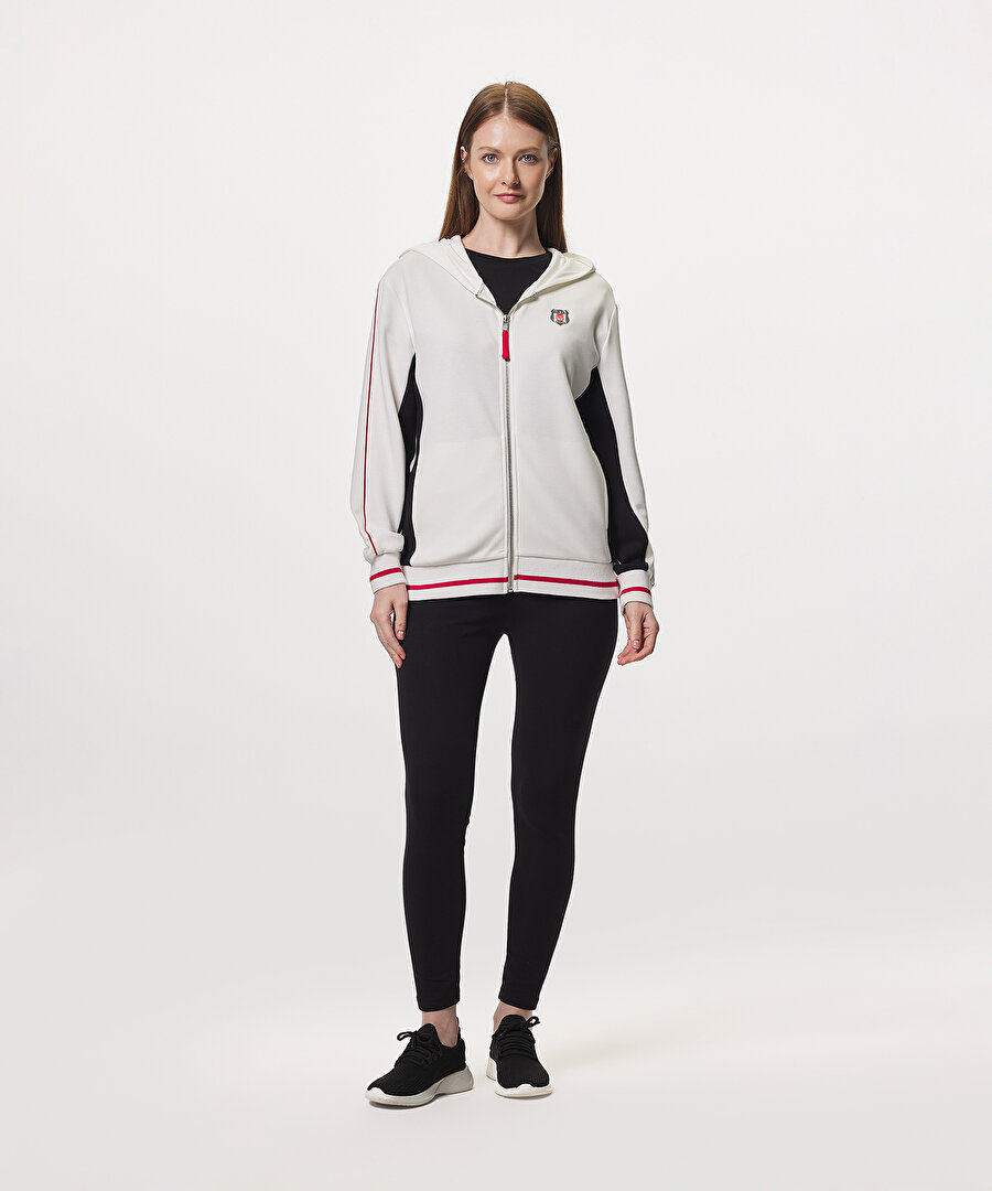 BEŞİKTAŞ KADIN KAPÜŞONLU FERMUARLI SWEATSHİRT 8626203