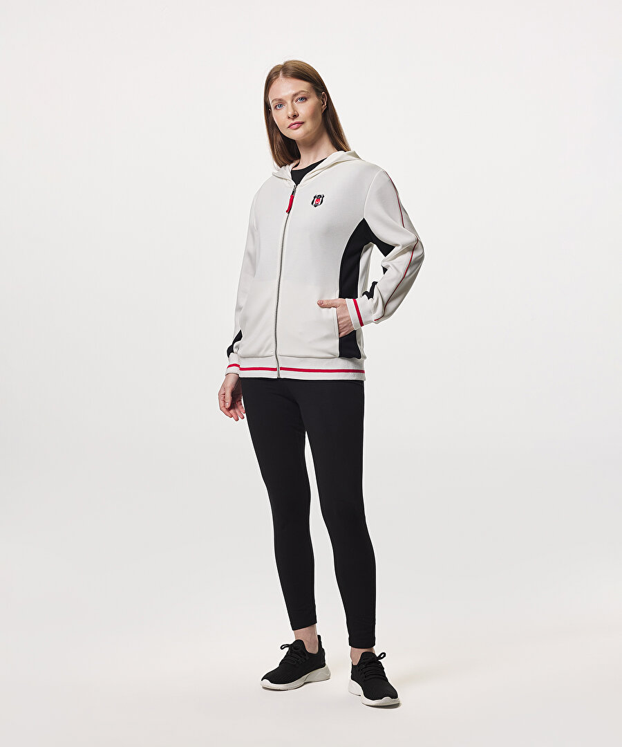 BEŞİKTAŞ KADIN KAPÜŞONLU FERMUARLI SWEATSHİRT 8626203
