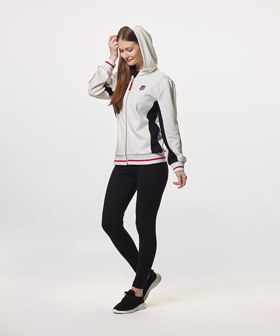 BEŞİKTAŞ KADIN KAPÜŞONLU FERMUARLI SWEATSHİRT 8626203