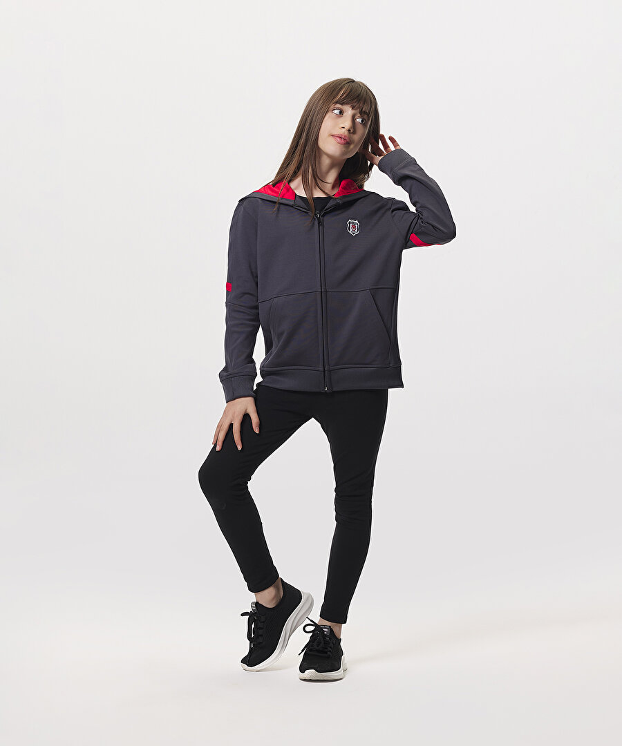 BEŞİKTAŞ JR KAPÜŞONLU FERMUARLI SWEATSHİRT 6626200