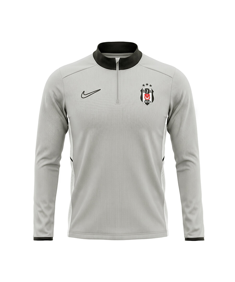 NIKE BEŞİKTAŞ GRİ YARIM FERMUARLI ANTRENMAN SWEAT 26-27 FZ9767-012