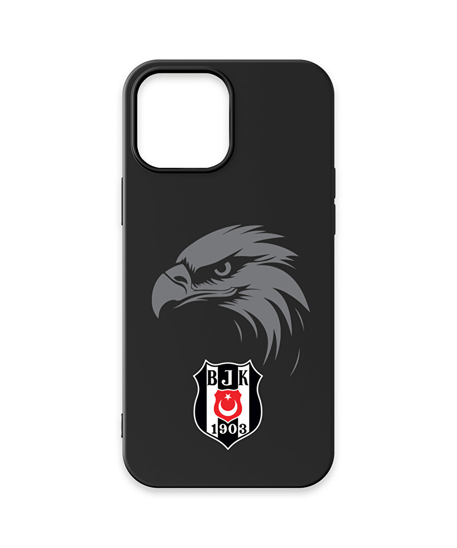 BEŞİKTAŞ KARTAL ARMA SİYAH SİLİKON TELEFON KILIFI IP13 PRO MAX