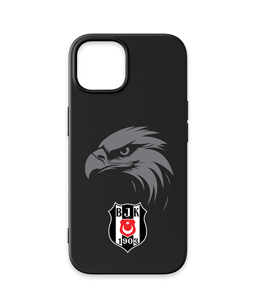 BEŞİKTAŞ KARTAL ARMA SİYAH SİLİKON TELEFON KILIFI IP14