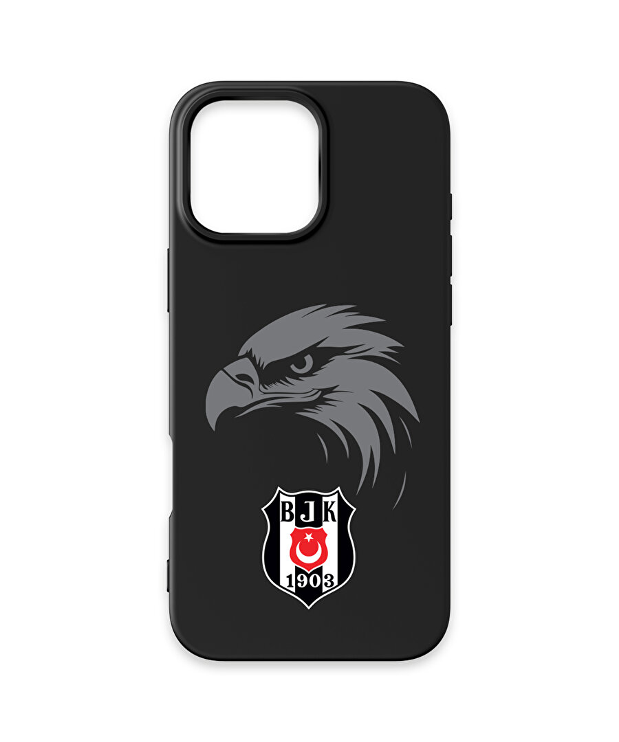 BEŞİKTAŞ KARTAL ARMA SİYAH SİLİKON TELEFON KILIFI IP16 PRO