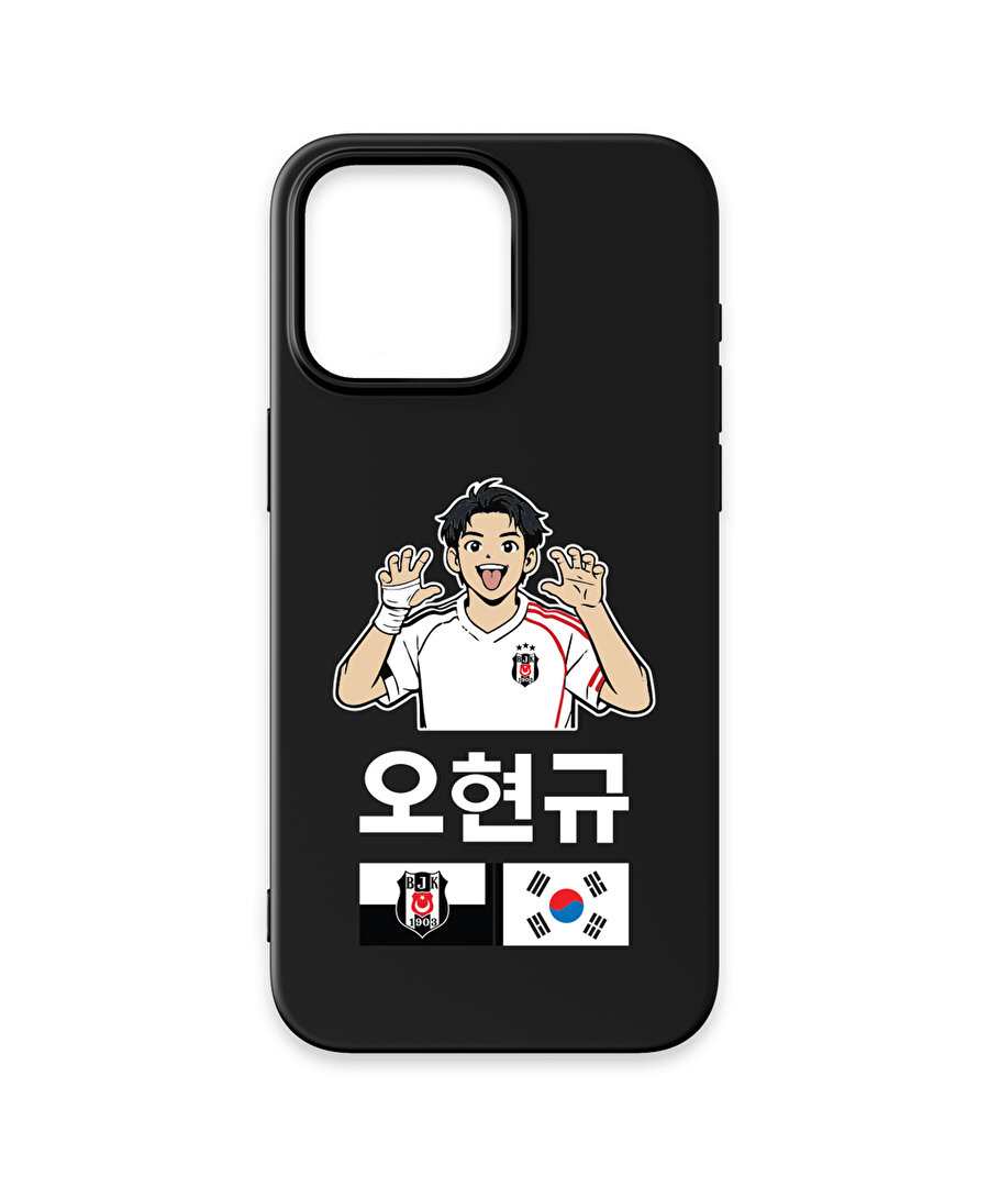 BEŞİKTAŞ HYEONGYU OH SİYAH SİLİKON TELEFON KILIFI IP14 PRO MAX