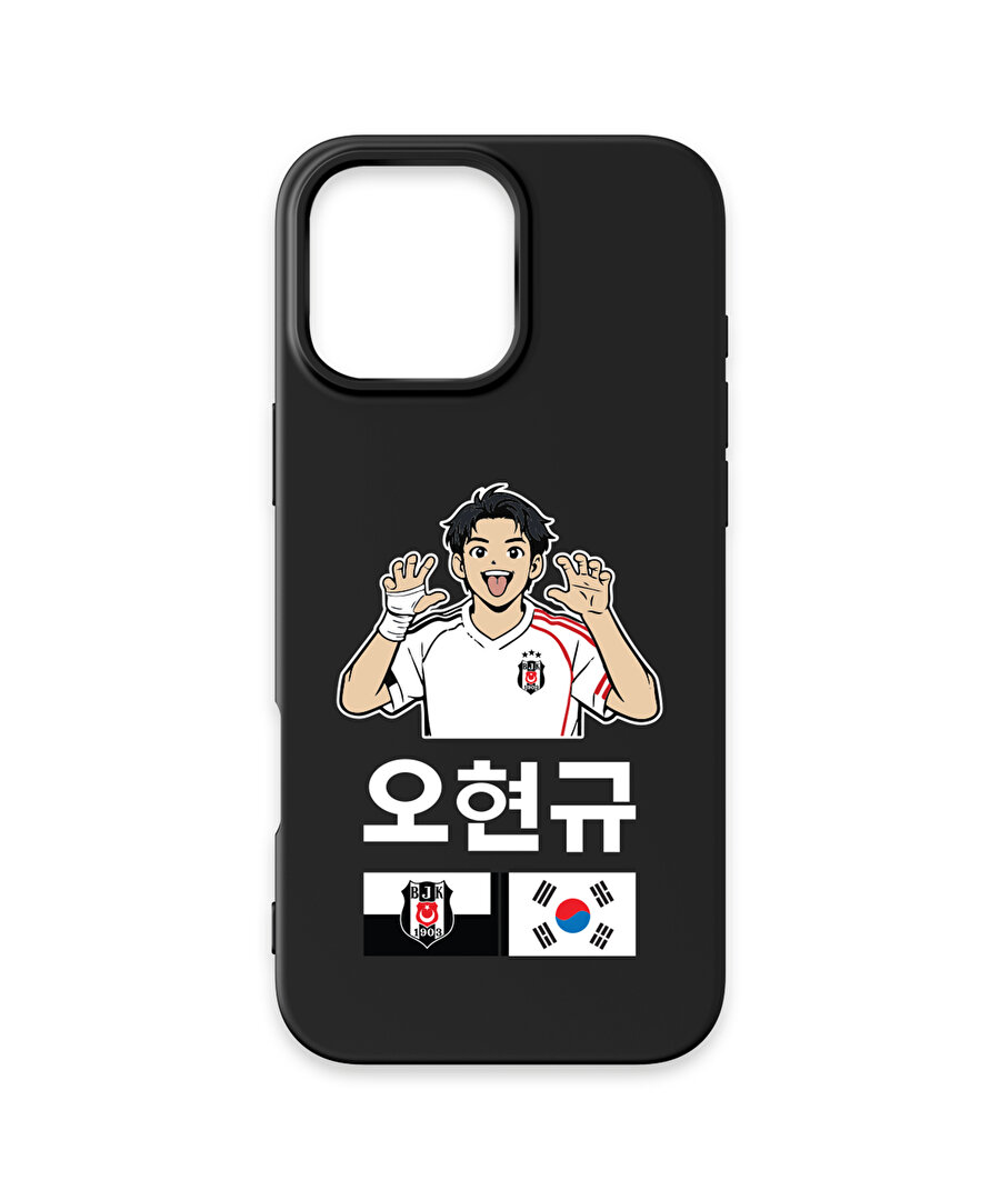 BEŞİKTAŞ HYEONGYU OH SİYAH SİLİKON TELEFON KILIFI IP16 PRO MAX