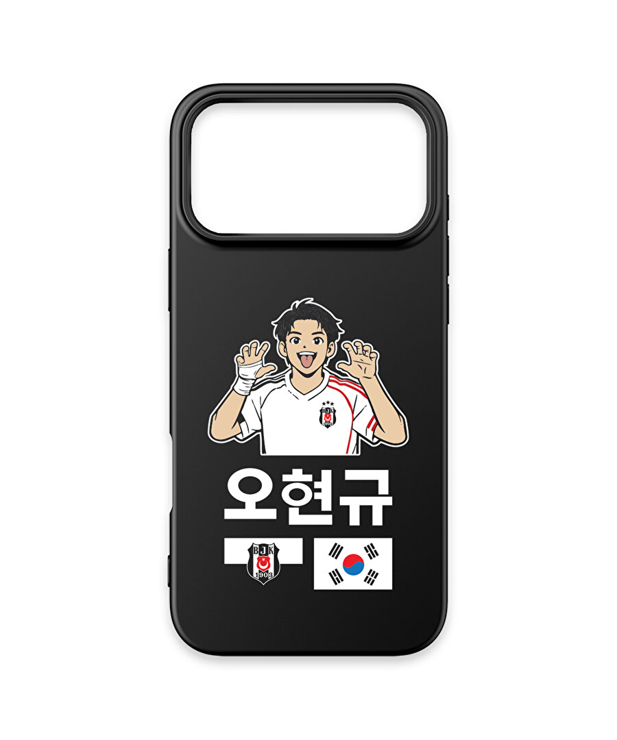 BEŞİKTAŞ HYEONGYU OH SİYAH SİLİKON TELEFON KILIFI IP17 PRO