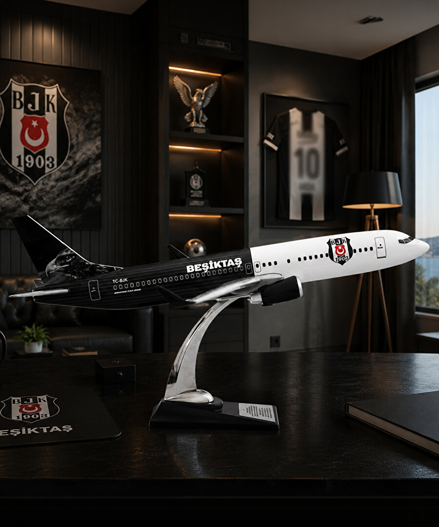 BEŞİKTAŞ ÇİZGİLİ MAKET UÇAK ZEKUPP BOEİNG 737-800 UCK0225