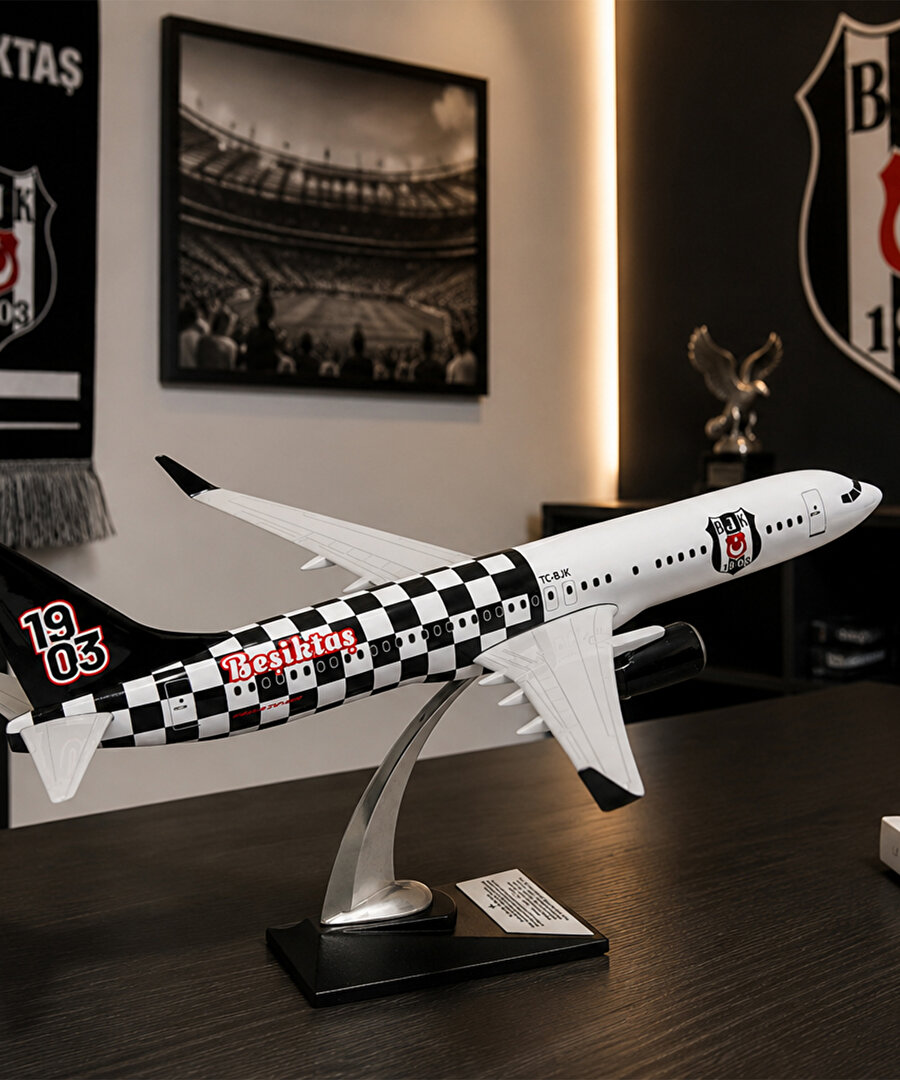 BEŞİKTAŞ DAMALI MAKET UÇAK ZEKUPP BOEİNG 737-800 UCK0228
