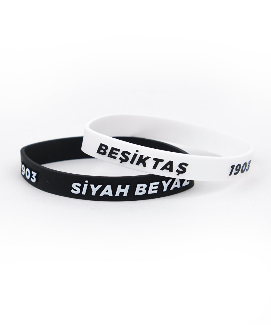 BEŞİKTAŞ ÇOCUK SİYAH BEYAZ ÇİFT BİLEKLİK