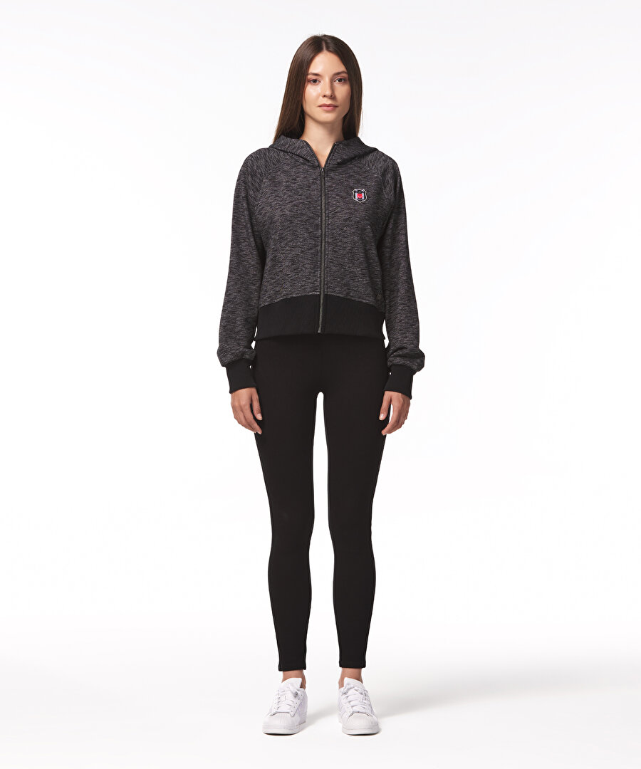 BEŞİKTAŞ KADIN KAPÜŞONLU FERMUARLI SWEATSHIRT 8425246T3