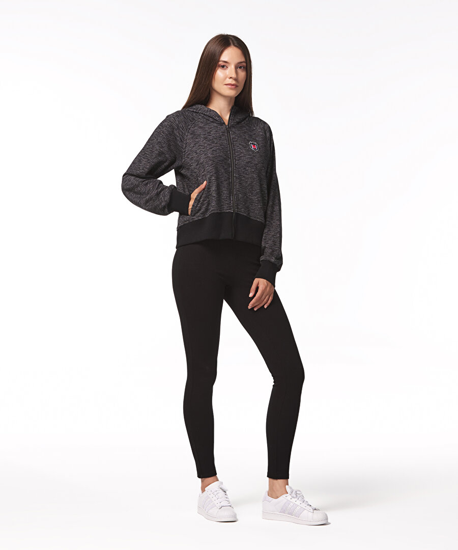BEŞİKTAŞ KADIN KAPÜŞONLU FERMUARLI SWEATSHIRT 8425246T3