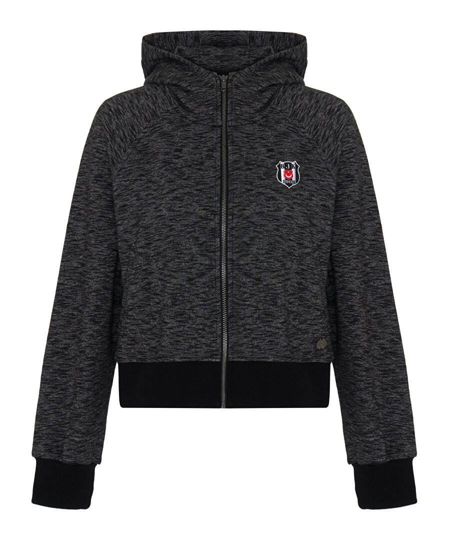 BEŞİKTAŞ KADIN KAPÜŞONLU FERMUARLI SWEATSHIRT 8425246T3
