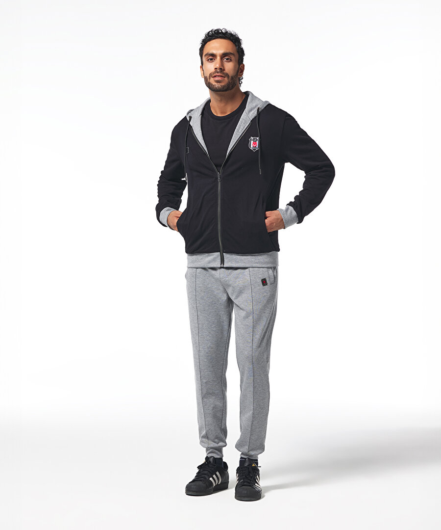 BEŞİKTAŞ ERKEK ÇİFT TARAFLI KAPÜŞONLU FERMUARLI SWEATSHIRT 7425244T3