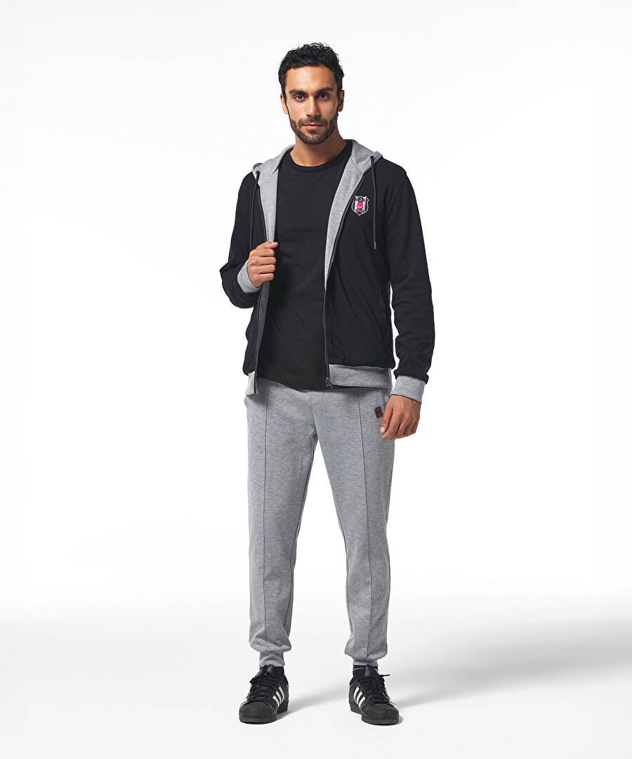 BEŞİKTAŞ ERKEK ÇİFT TARAFLI KAPÜŞONLU FERMUARLI SWEATSHIRT 7425244T3