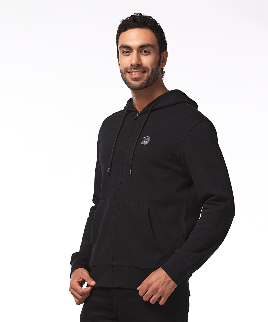 BEŞİKTAŞ ERKEK KAPÜŞONLU FERMUARLI SWEATSHIRT 7425245T2