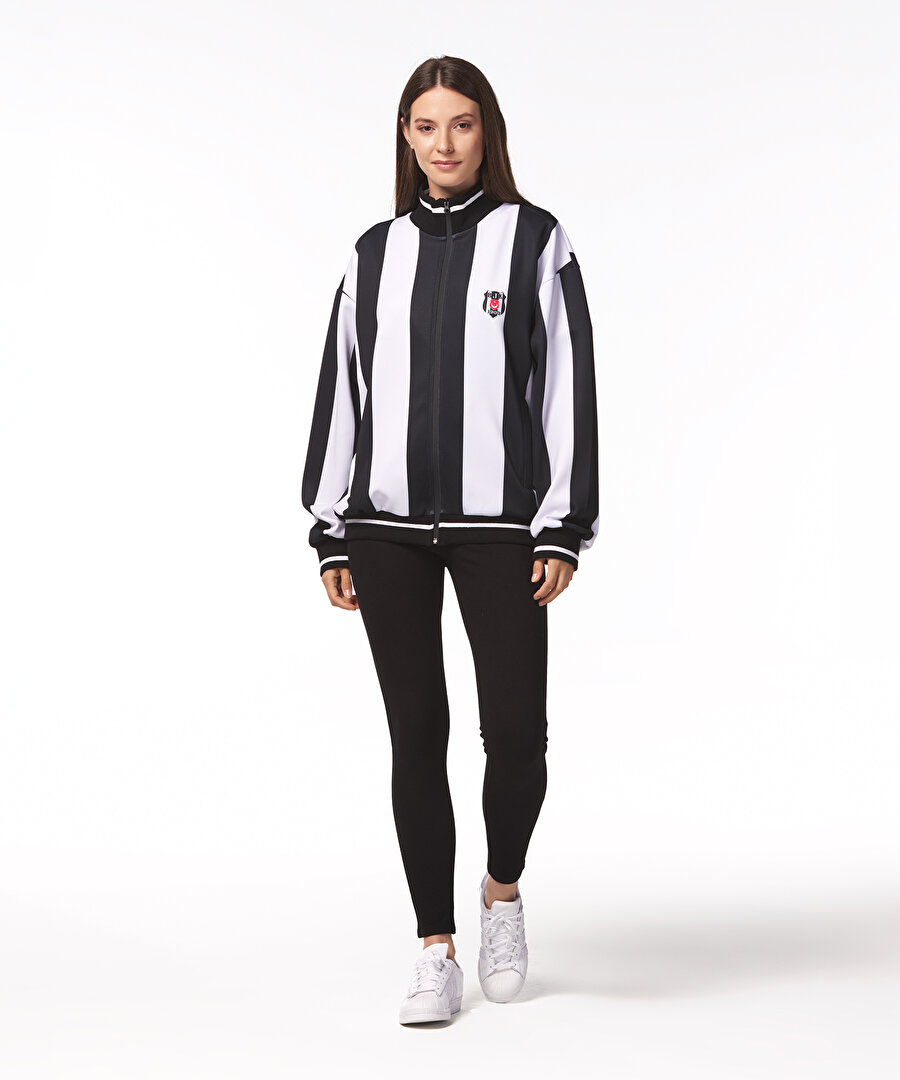 BEŞİKTAŞ ERKEK ÇUBUKLU FERMUARLI SWEATSHIRT 7425247T3