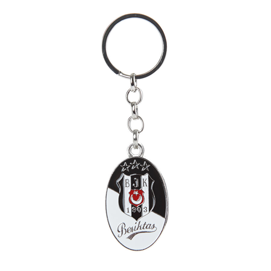 BEŞİKTAŞ OVAL 3 YILDIZ LOGO ANAHTARLIK 11