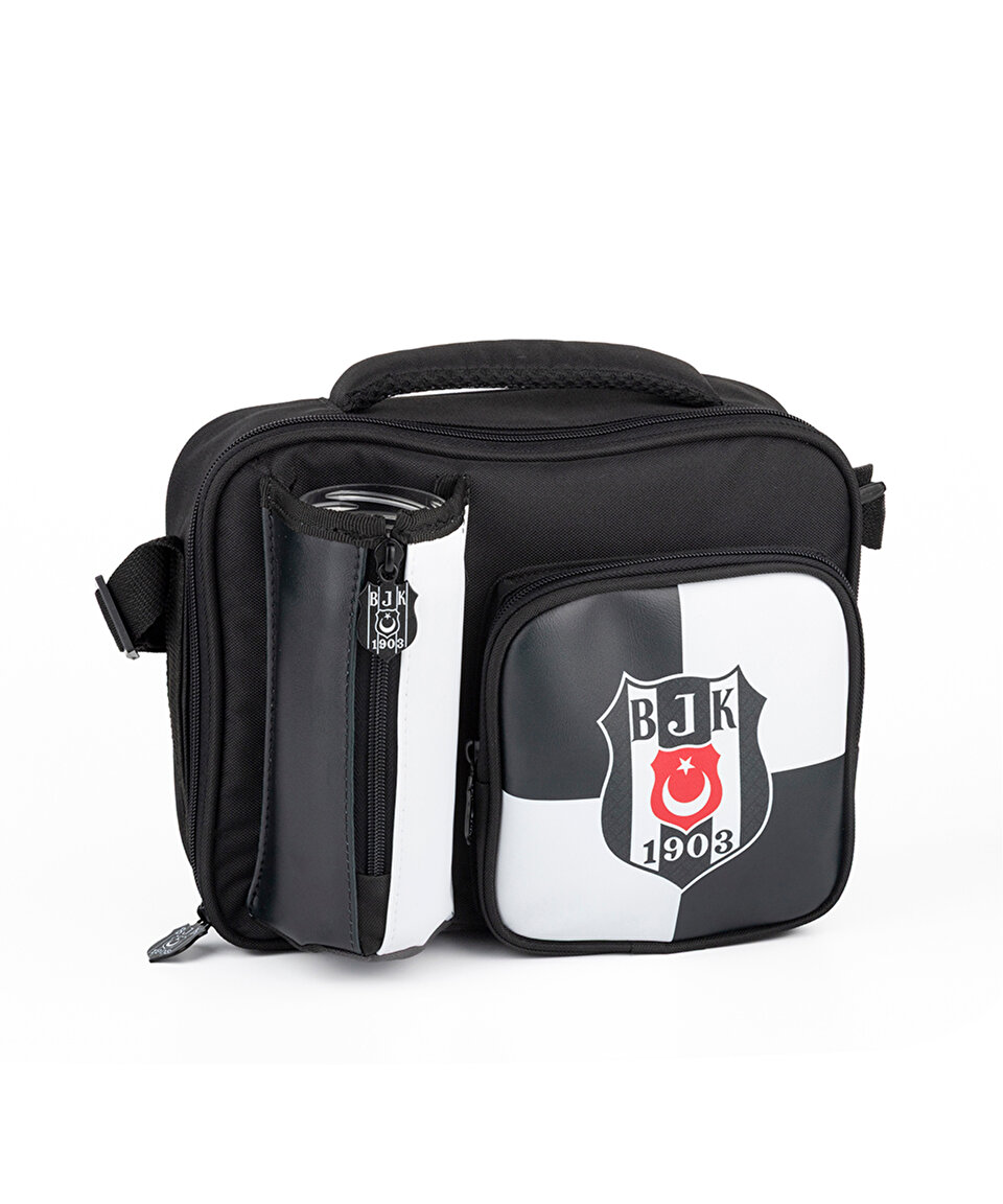 BEŞİKTAŞ BJK 1903 LOGO DESENLİ SUNİ DERİ BESLENME ÇANTASI