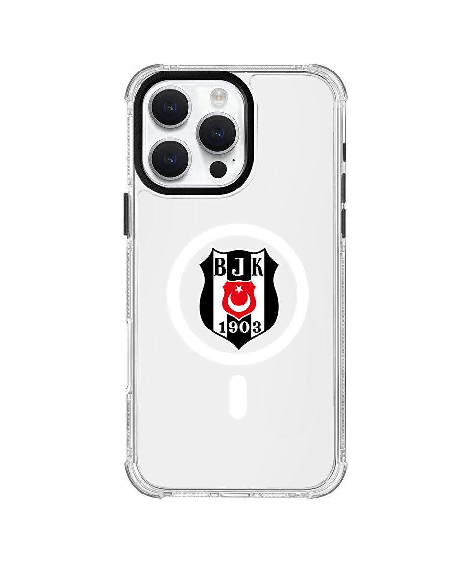 BEŞİKTAŞ MAGSAFE LOGO ŞEFFAF TELEFON KILIFI IP16 PRO MAX