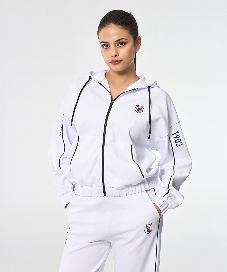 BEŞİKTAŞ KADIN FERMUARLI KAPÜŞONLU SWEATSHIRT 8525223T3