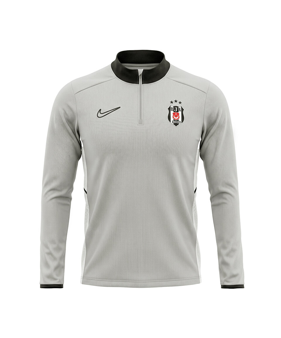 NIKE BEŞİKTAŞ GRİ YARIM FERMUARLI ANTRENMAN SWEAT 26-27 FZ9767-012