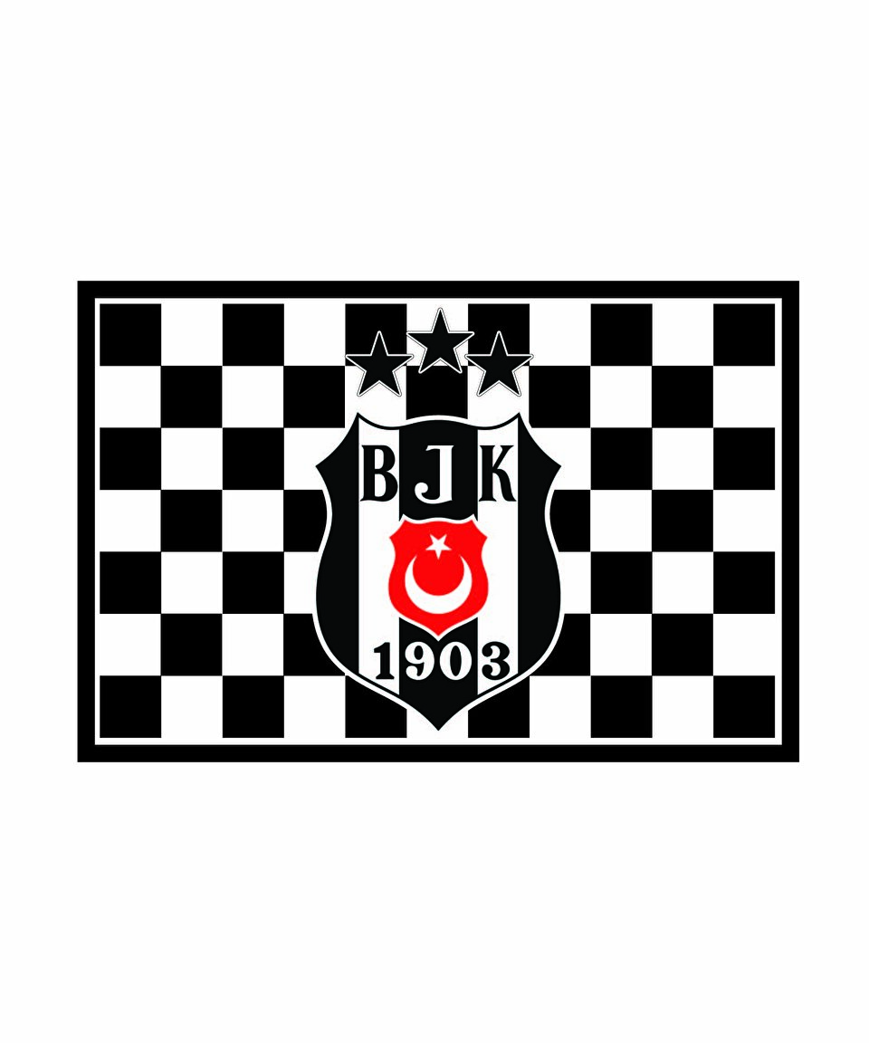 BEŞİKTAŞ DAMALI 3 YILDIZ BAYRAK  70*105