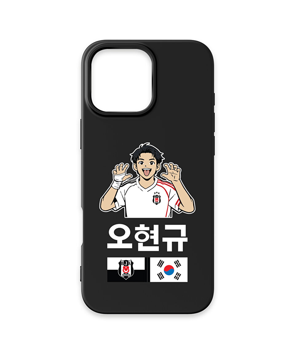 BEŞİKTAŞ HYEONGYU OH SİYAH SİLİKON TELEFON KILIFI IP16 PRO MAX